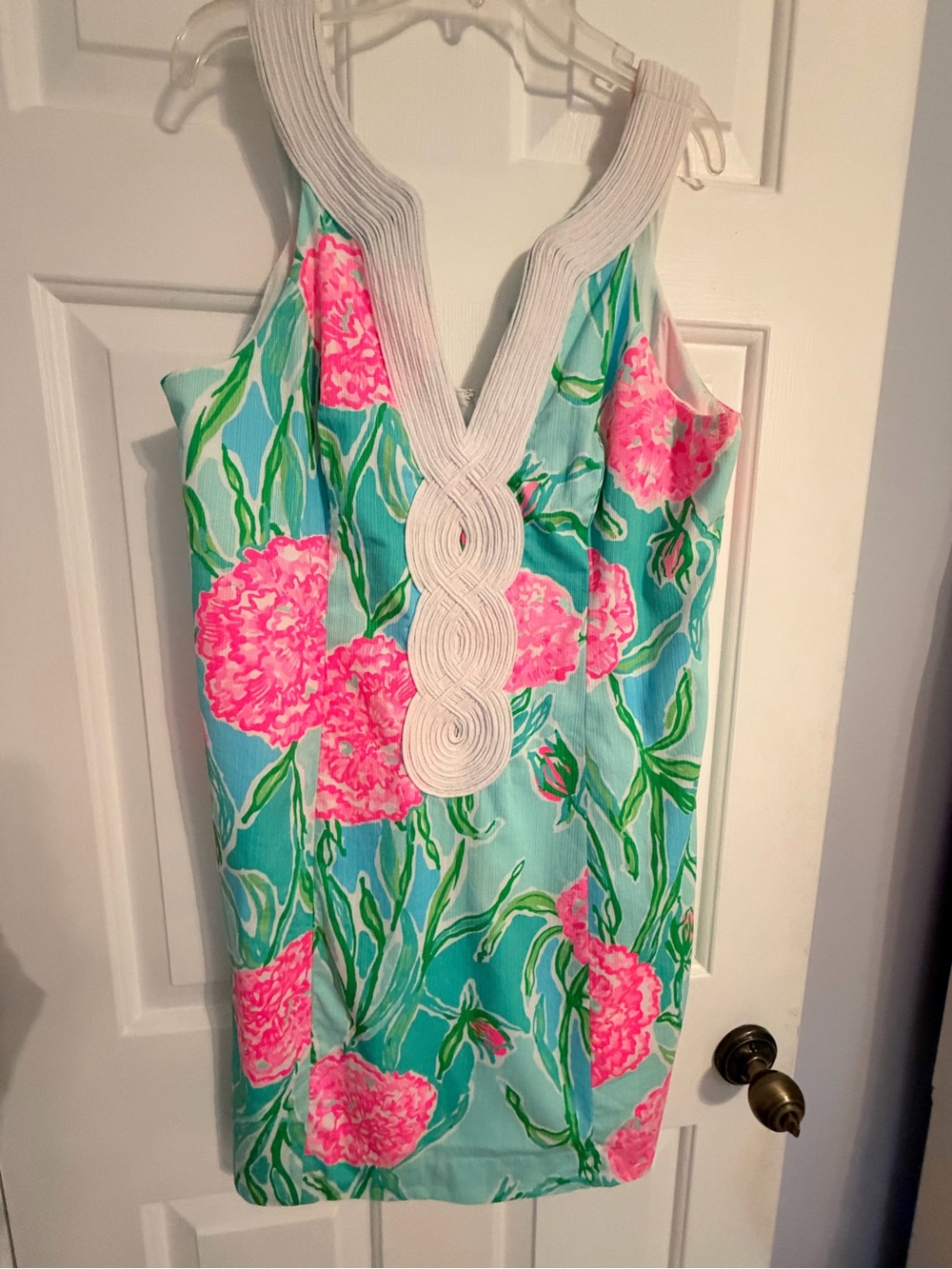 Lilly Pulitzer Pastel Pink and Aqua Floral Dress